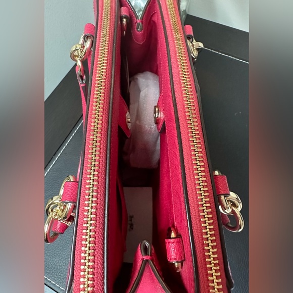 Authentic Coach mini carry all in cross grain leather and dust bag EUC - Picture 4 of 17